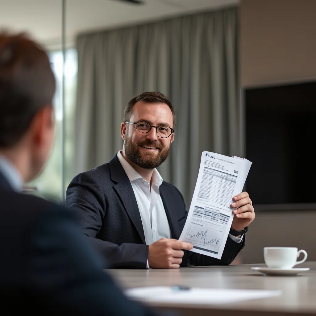 Consultor presentando informe